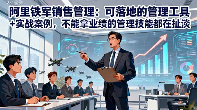 阿里铁军销售管理：可落地的管理工具+实战案例，不能拿业绩的管理都在扯淡