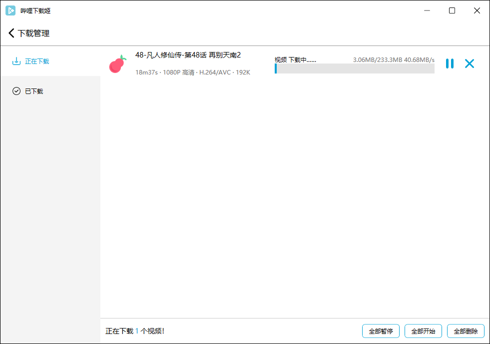 哔哩哔哩视频下载姬v1.0.22绿色版
