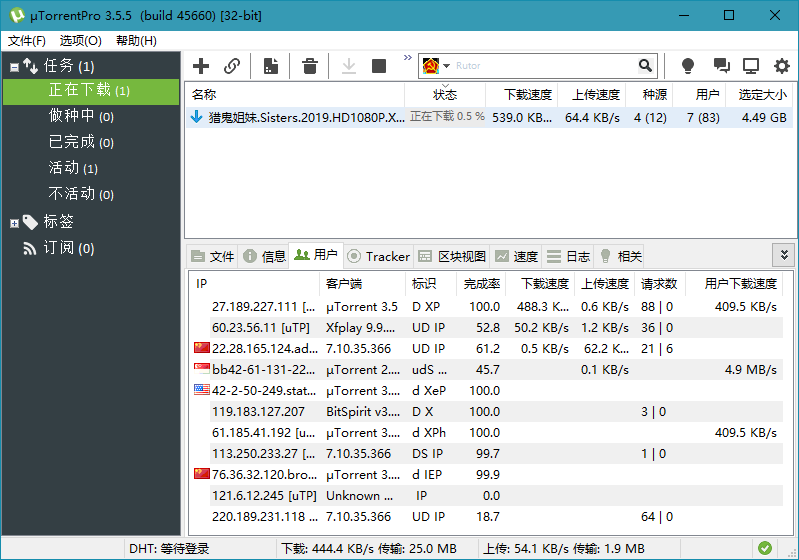BT下载 uTorrent Pro v3.6.0.47222