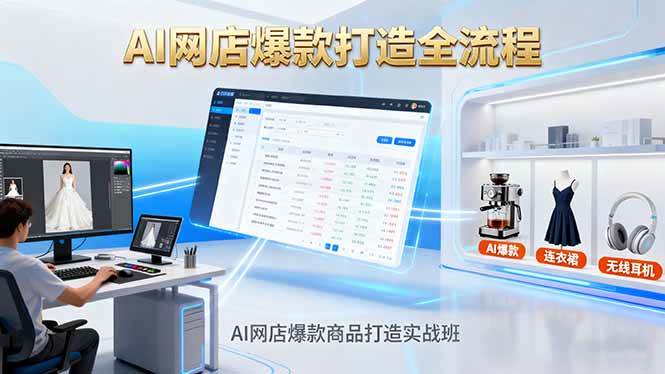（16326期）AI网店爆款商品打造实战班：AI技术实现商品图智能处理，快速搭建AI网店